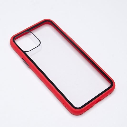 estuche transparente el rey apple iphone 11 pro color rojo / transparente