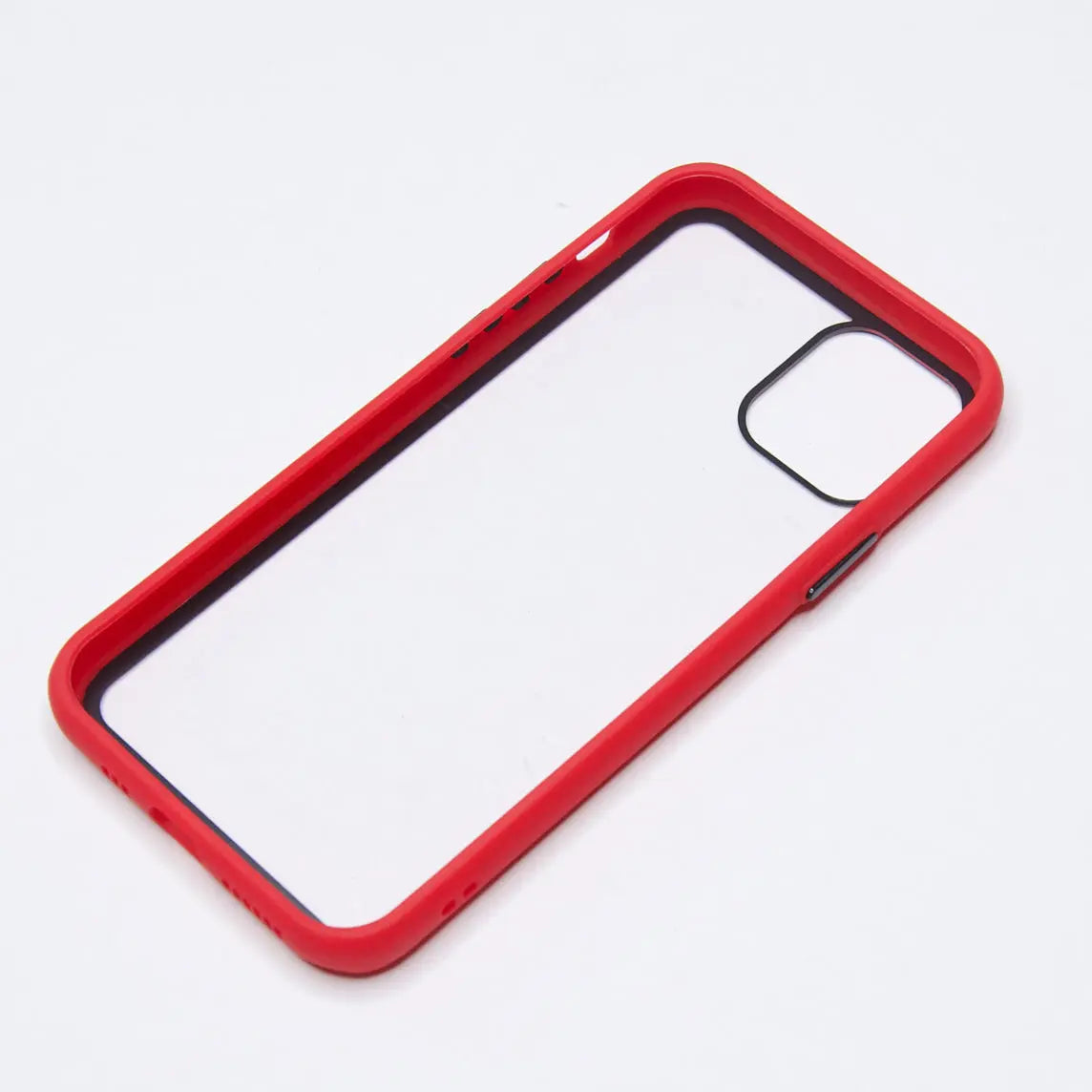 estuche transparente el rey apple iphone 11 pro color rojo / transparente DIGITALSHOP