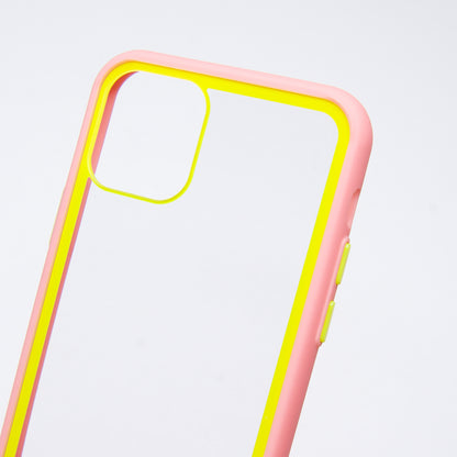 Estuche transparente el rey apple iphone 11 pro color rosado / transparente