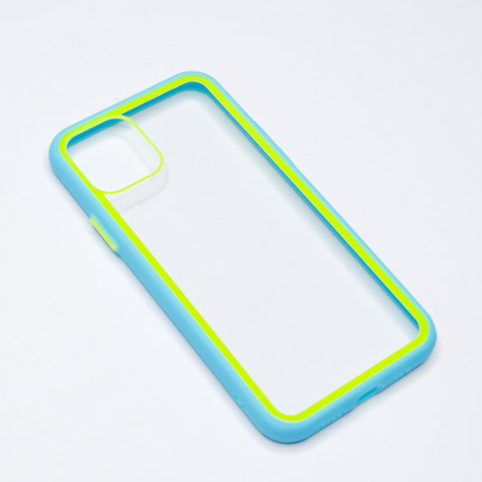 estuche transparente el rey apple iphone 11 pro color celeste / transparente