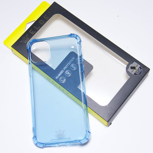 Estuche proteccion el rey hard case flexible reforzado apple iphone 11 pro max color celeste