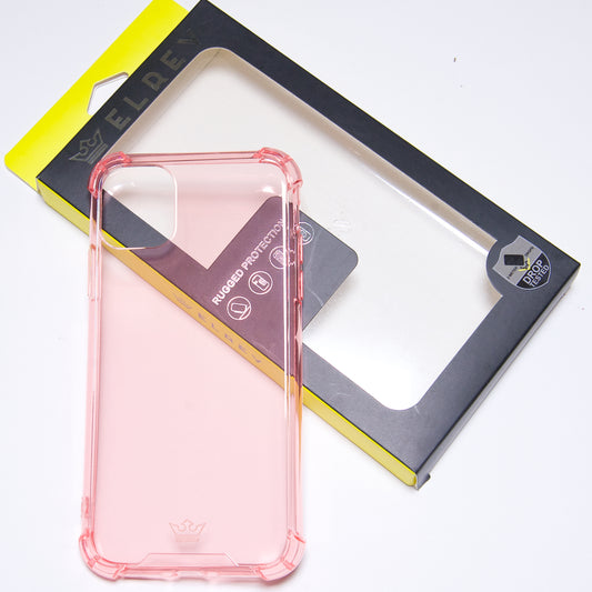 Estuche proteccion el rey hard case flexible reforzado apple iphone 11 pro max color rosado