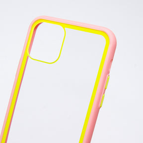 estuches transparente el rey apple iphone 11 pro max color rosado / transparente