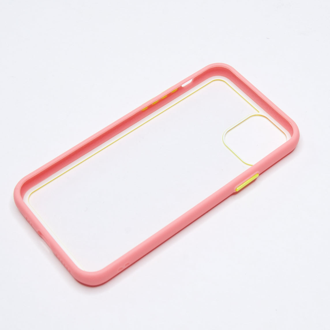 Estuche transparente el rey apple iphone 11 pro max color rosado / transparente