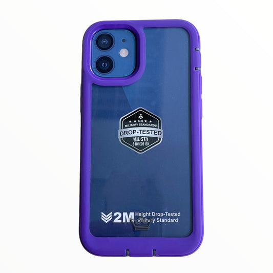 estuche proteccion el rey warrior a prueba de impactos apple iphone 12 mini color morado