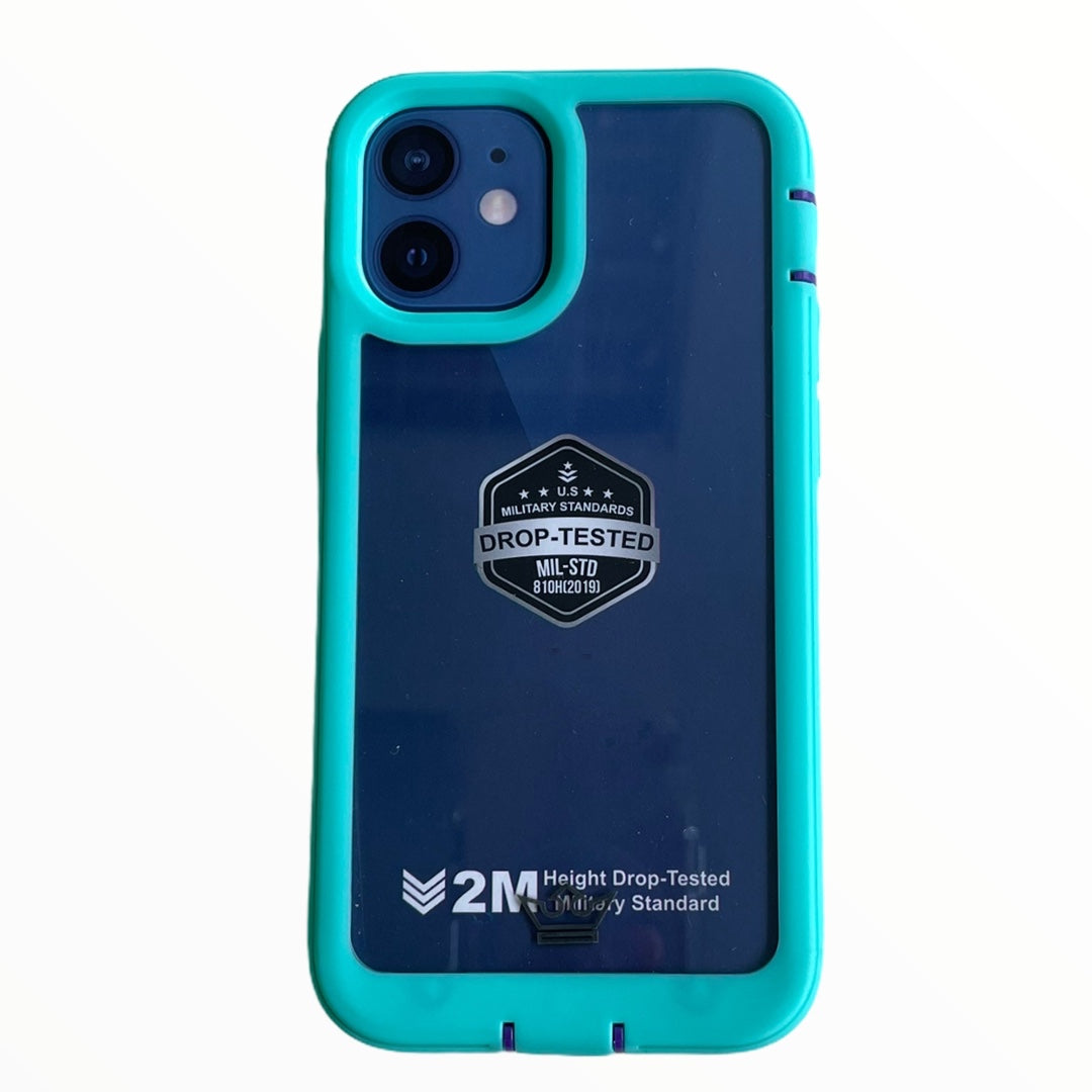 estuche proteccion el rey warrior a prueba de impactos apple iphone 12 mini color turquesa