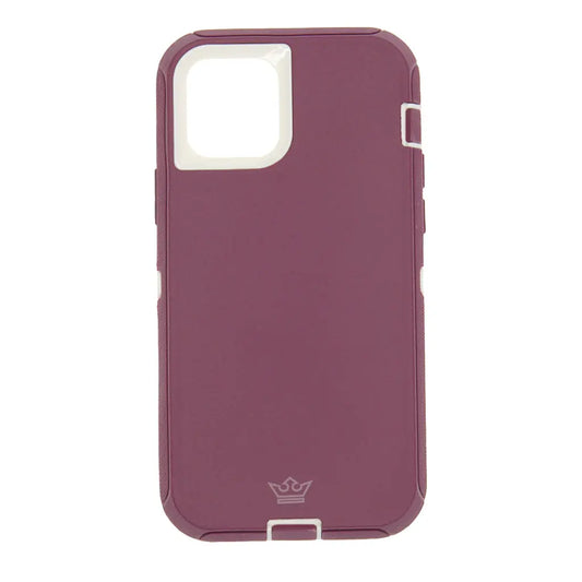 estuche proteccion el rey defender con clip apple iphone 12 mini color rojo / blanco DIGITALSHOP