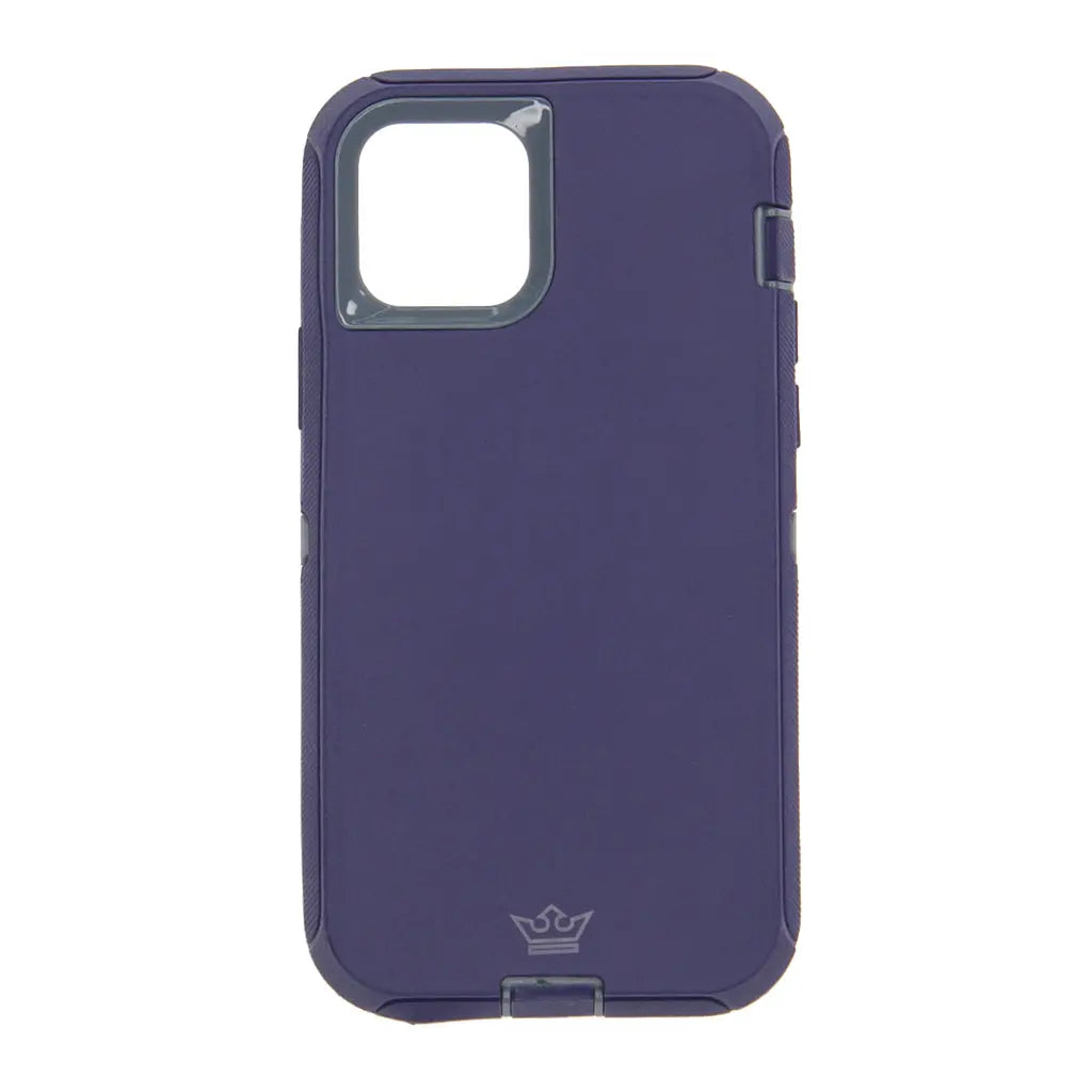 estuche proteccion el rey defender con clip apple iphone 12 mini color gris / azul marino DIGITALSHOP