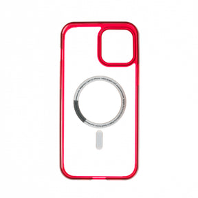estuches clasico spigen magsafe apple iphone 12 ,  iphone 12 pro color rojo / transparente