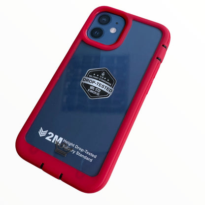 The King Warrior Shockproof Protective Case for Apple iPhone 12, iPhone 12 Pro, Red