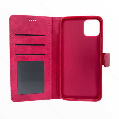 Estuche carteras lc imeeke folio libreta con porta tarjeta apple iphone 12 ,  iphone 12 pro color rosado
