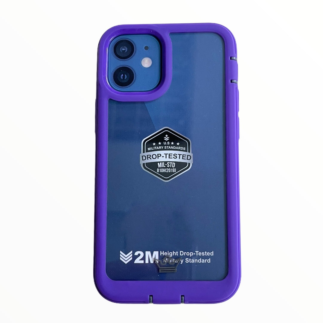 Estuche proteccion el rey warrior a prueba de impactos apple iphone 12 pro max color morado