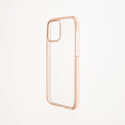 Estuche clasico spigen transparente marco apple iphone 12 pro max color rosado / transparente