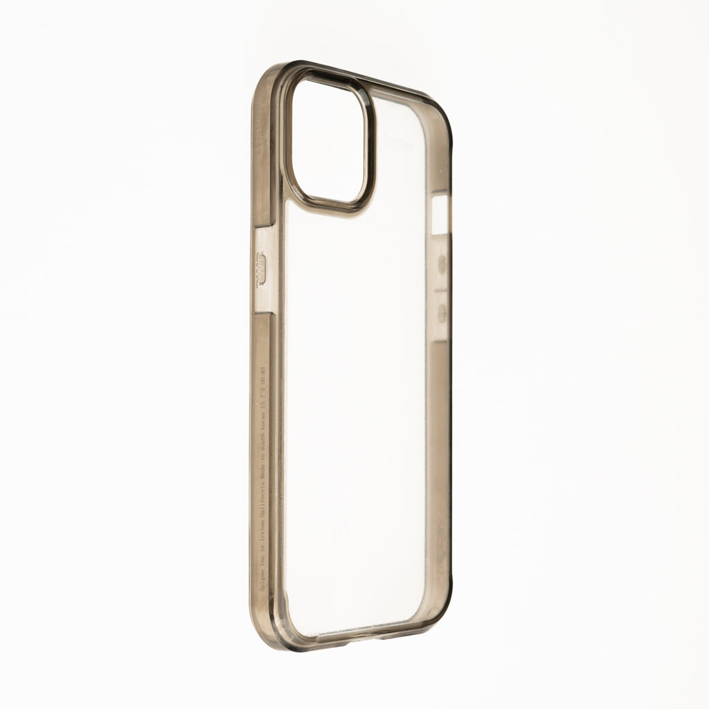 Estuche clasico spigen transparente marco apple iphone 12 pro max color gris / transparente