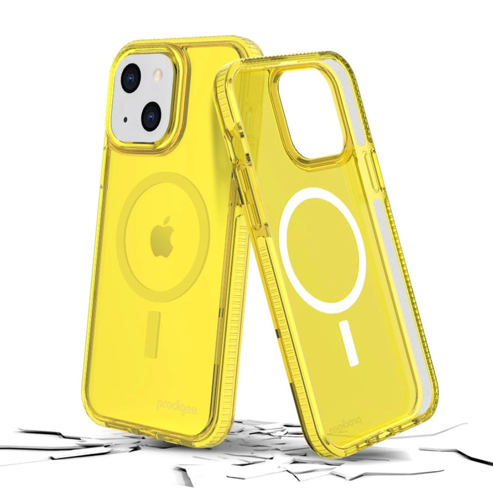 Estuche clasico prodigee safetee neo lemon con magsafe apple iphone 13 color verde