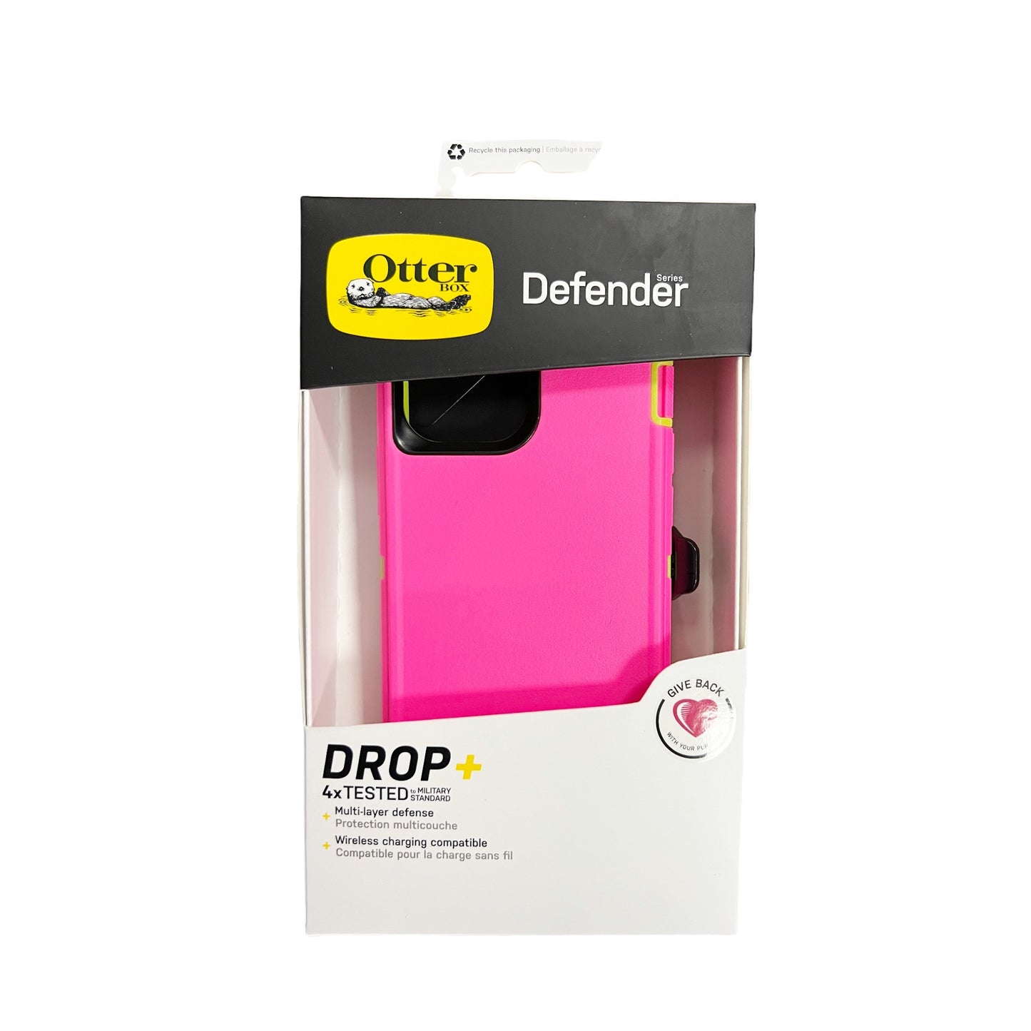 estuche proteccion otterbox defender apple iphone 13 color rosado / verde