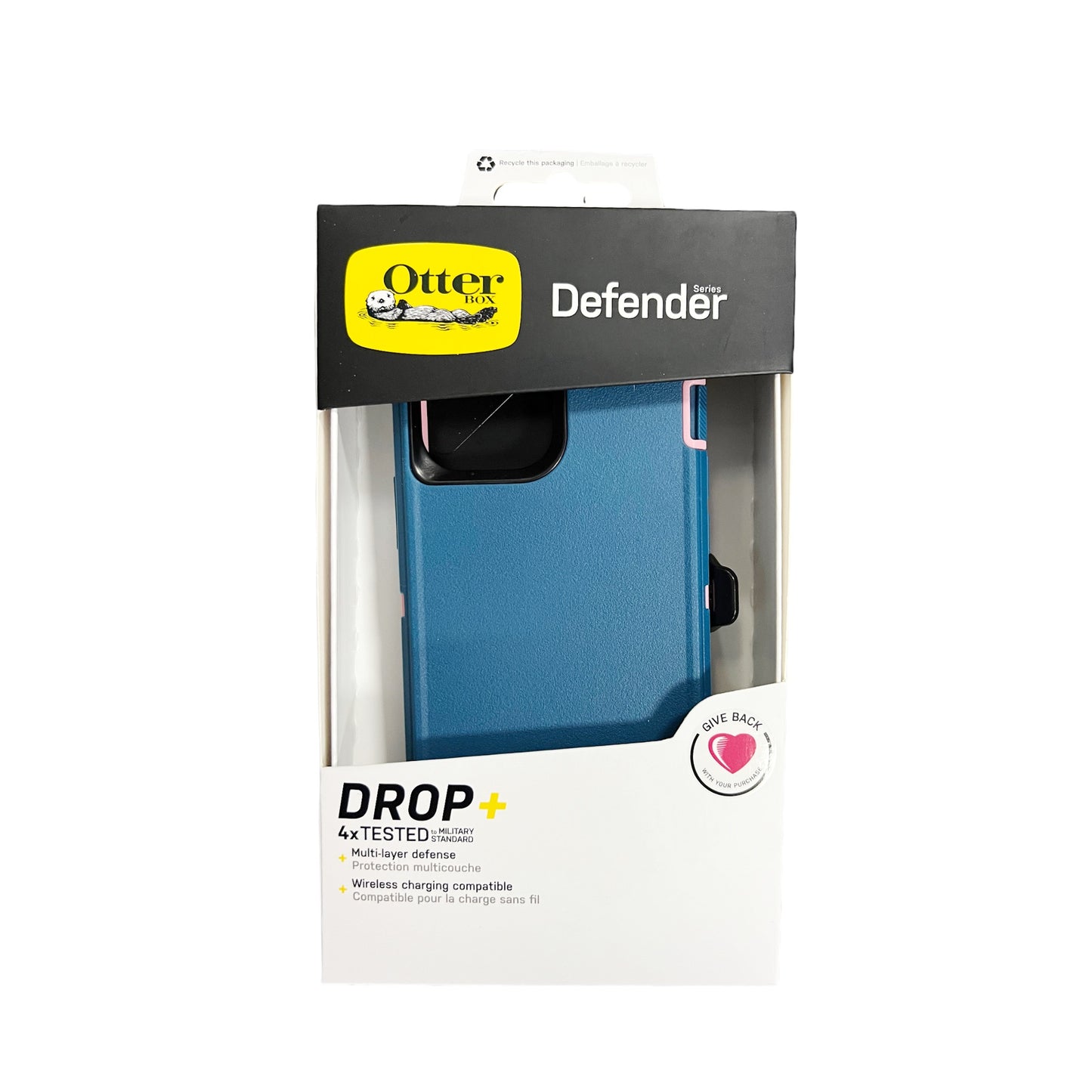 estuche proteccion otterbox defender apple iphone 13 color turquesa / rosado