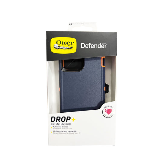 Estuche proteccion otterbox defender apple iphone 13 pro max color azul / naranja