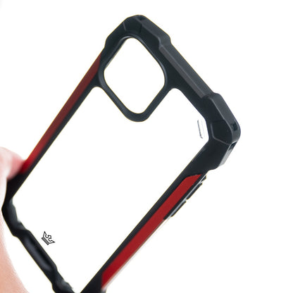 Estuche clasico el rey impact 10 metros de proteccion apple iphone 13 pro max color negro / rojo