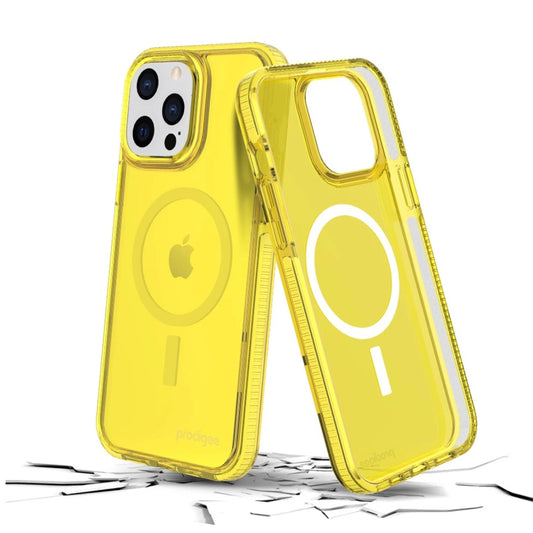 Estuche clasico prodigee safetee neo lemon con magsafe apple iphone 13 pro color verde