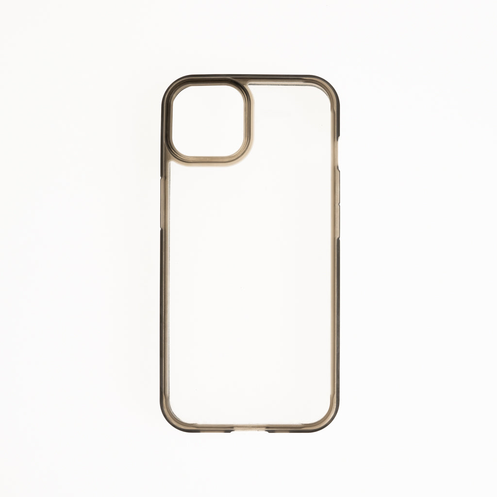 Estuche clasico spigen transparente marco apple iphone 13 color gris / transparente