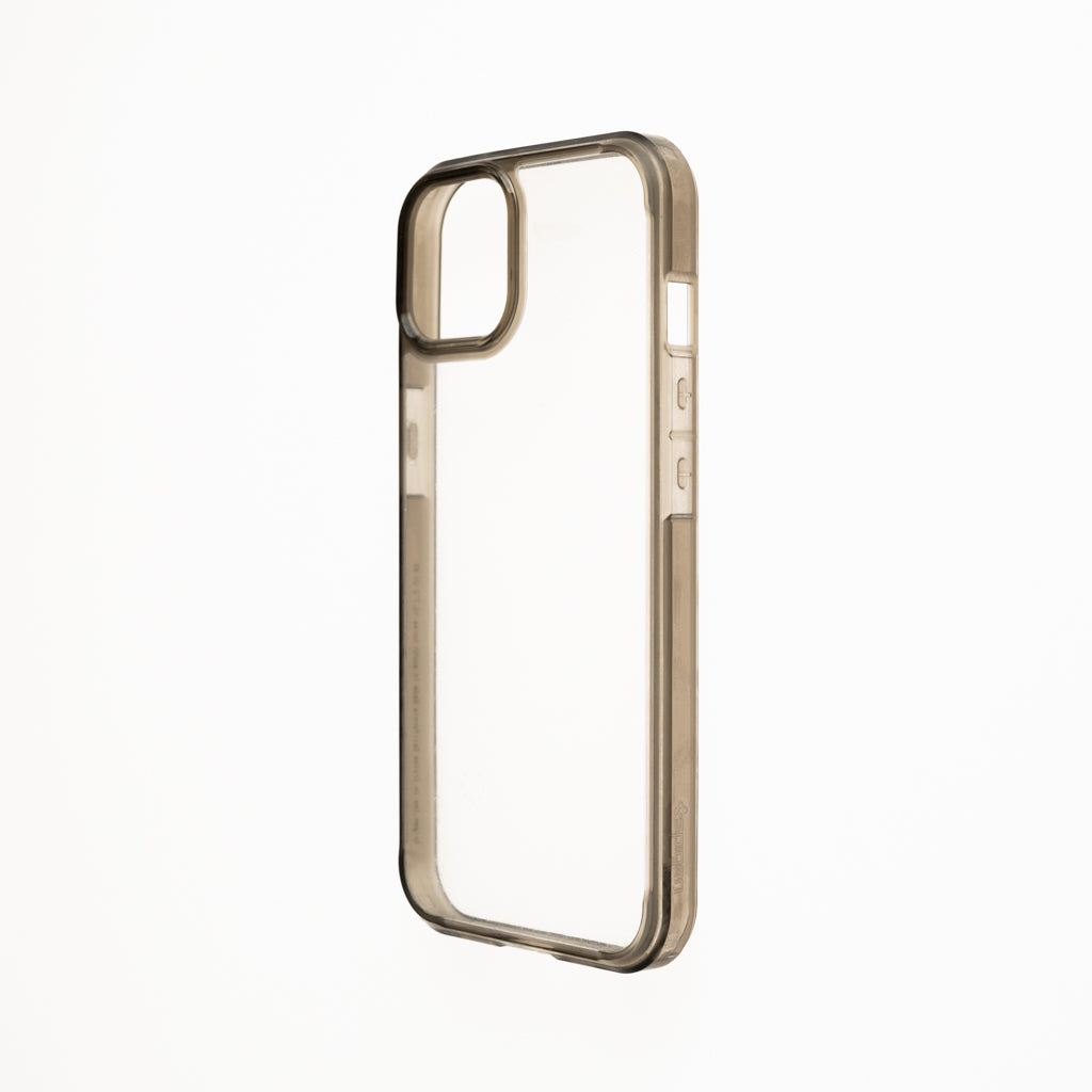 Estuche clasico spigen transparente marco apple iphone 13 color gris / transparente