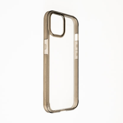 Estuche clasico spigen transparente marco apple iphone 13 color gris / transparente