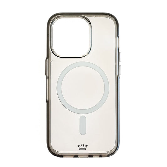 magsafe case the king symmetry with magsafe apple iphone 14 plus color gray / transparent