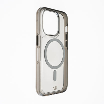 Estuche magsafe el rey symmetry con magsafe apple iphone 14 plus color gris / transparente