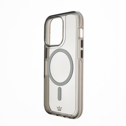 Estuche magsafe el rey symmetry con magsafe apple iphone 14 plus color gris / transparente