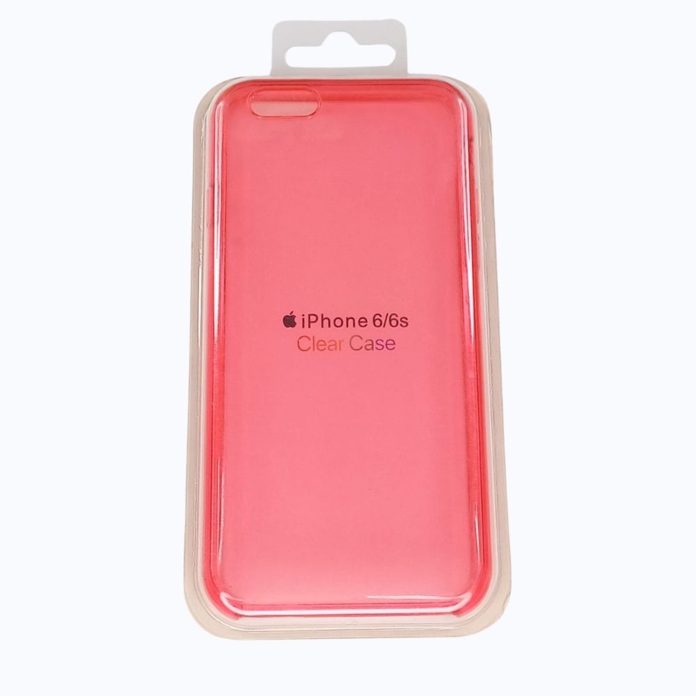 Estuches Transparente Apple Iphone 6 ,  Iphone 6S Color Rosado / Transparente