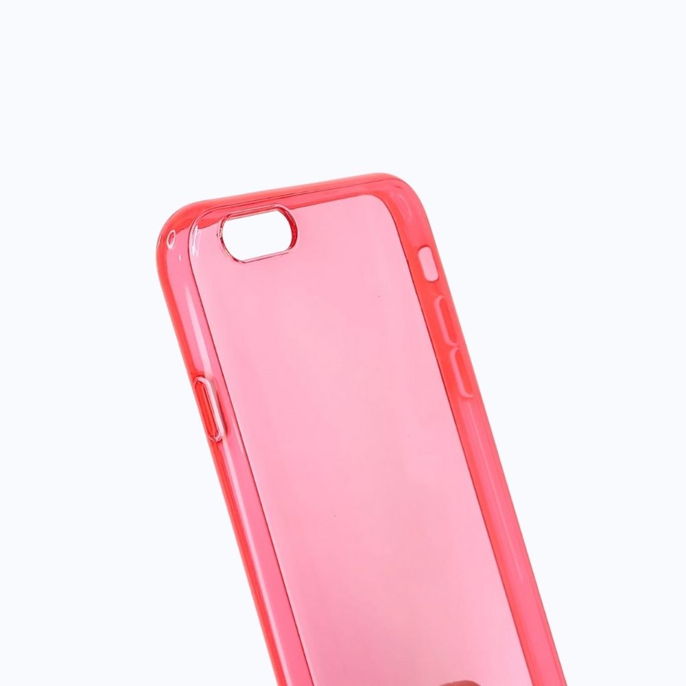 Estuche transparente apple iphone 6 plus ,  iphone 6s plus color rosado / transparente