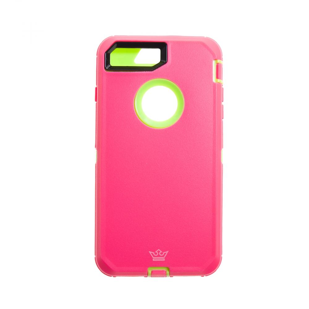 Estuches Proteccion El Rey Defender Apple Iphone 7 Plus ,  Iphone 8 Plus Color Rosado / Verde