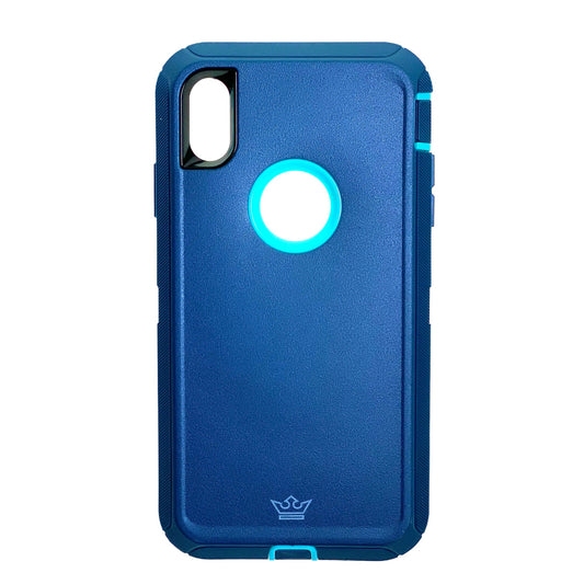 Protective case king defender apple iphone xs max turquoise color