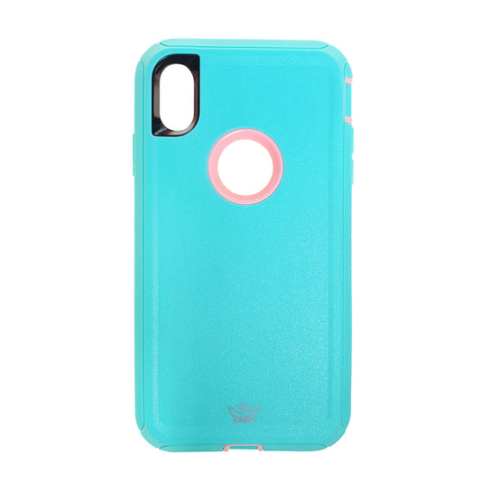 Case el Rey Defender | iPhone XS Max | Turquesa/Rosado