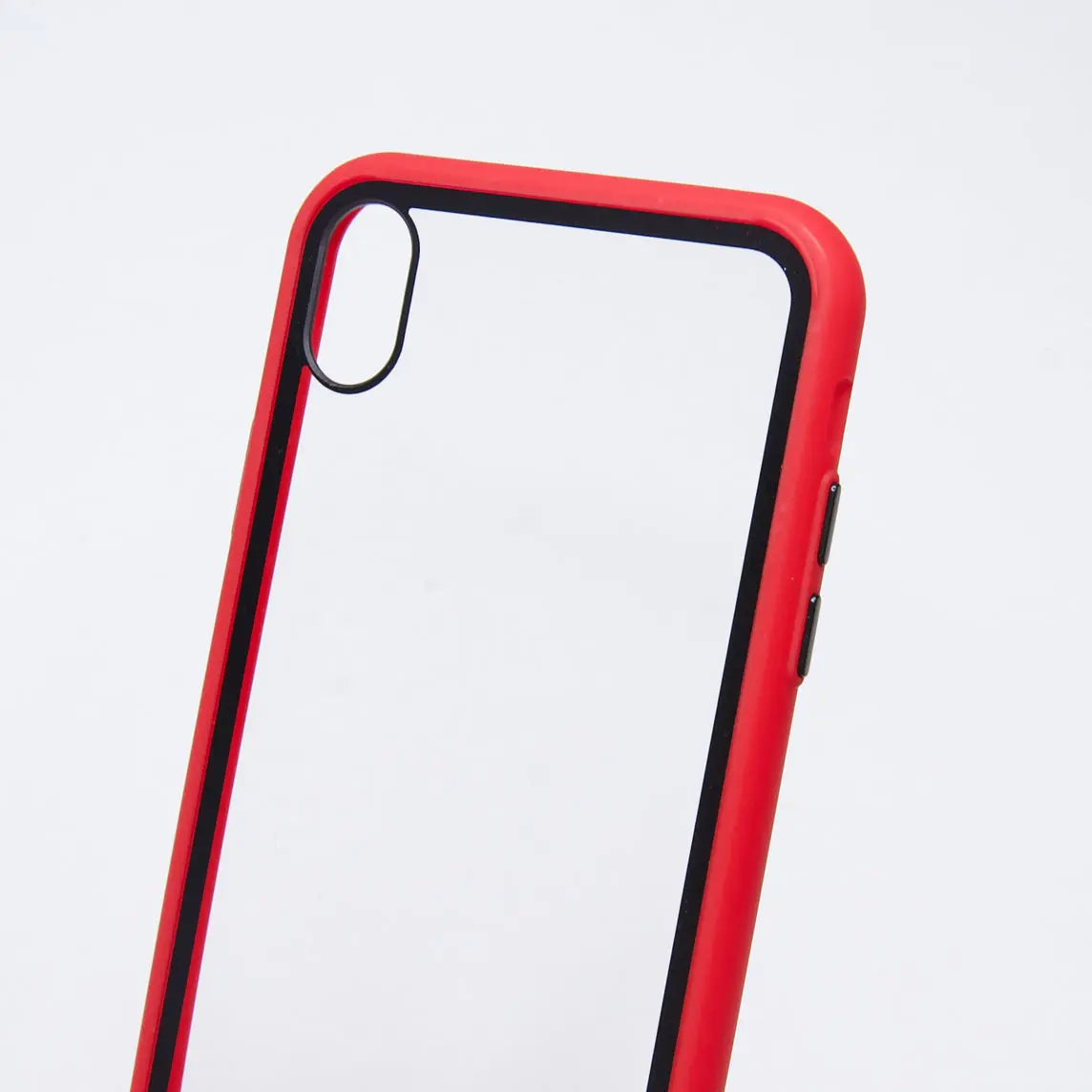 estuche transparente el rey apple iphone xs max color rojo / transparente DIGITALSHOP