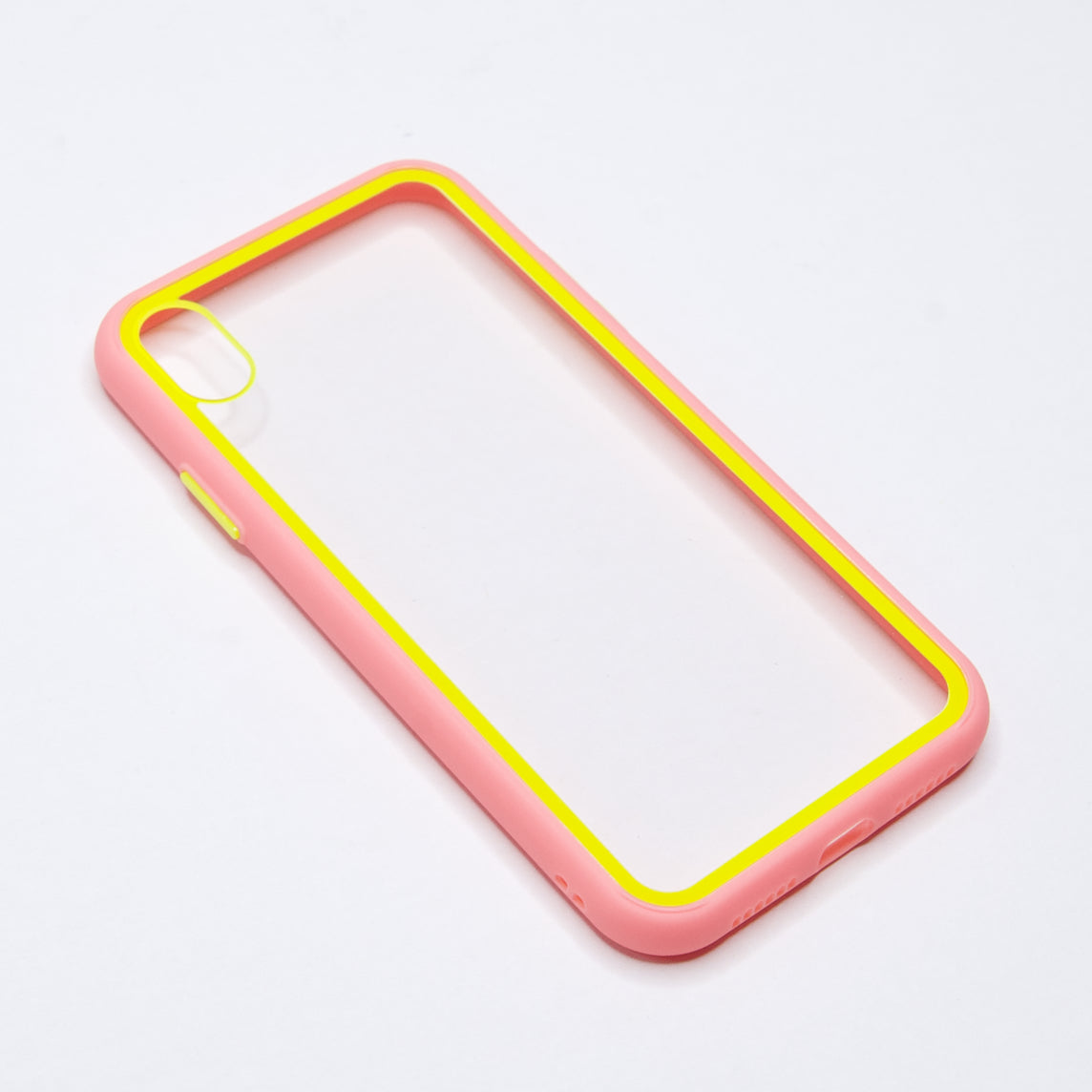 Estuche transparente el rey apple iphone xs max color rosado / transparente