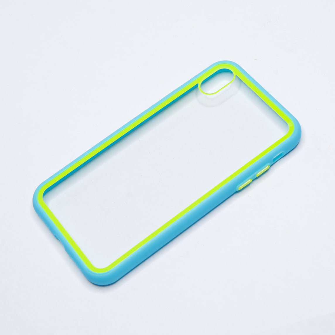 Estuche transparente el rey apple iphone xs max color celeste / transparente