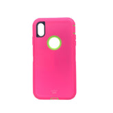 estuches proteccion el rey defender apple iphone xr color rosado / verde