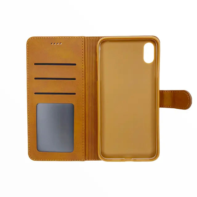 estuche carteras lc imeeke folio libreta con porta tarjeta apple iphone xr color cafe DIGITALSHOP