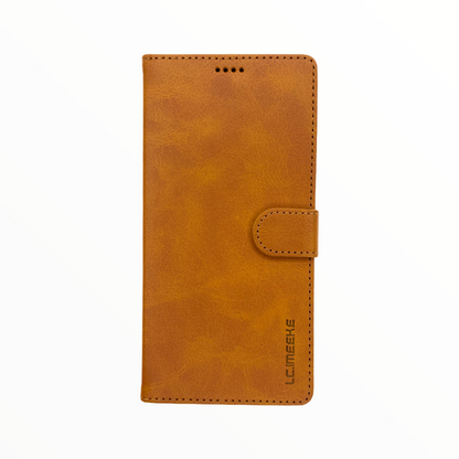 lc imeeke folio notebook wallet cases with card holder apple iphone xs max brown color