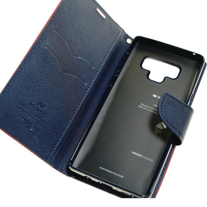Estuche carteras goospery fancy diary apple iphone xs max color rojo / azul marino