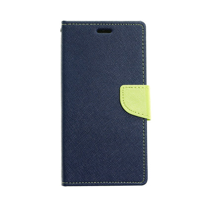 Estuche carteras goospery fancy diary apple iphone xs max color azul marino / verde