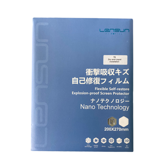 Protector pantalla lensun nanotech 11t film nano flexible self restore personalizado tablet size 10 11 pulgadas
