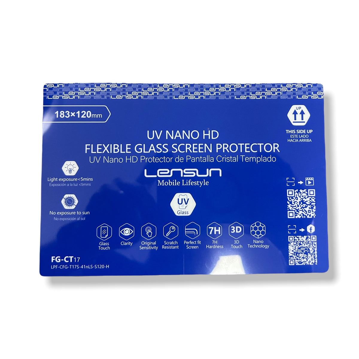 Protector Pantalla lensun nanotech film nano flexible self restore uv healing curve transparente