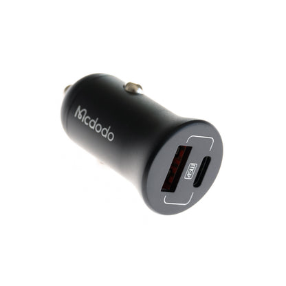Cargador mcdodo carro carga rapida 45w digital display negro
