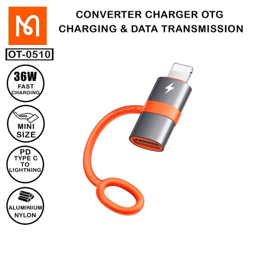 Mcdodo cable otg adapter type ac lightning 3a and 36w max