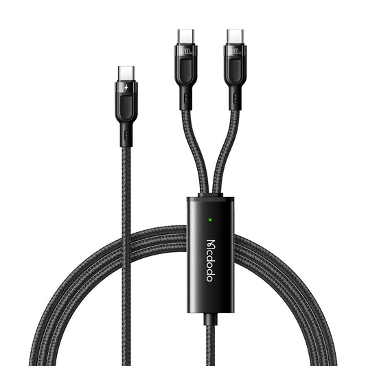 Mcdodo Cable Dual AC Adapter Type C 1.2M Black