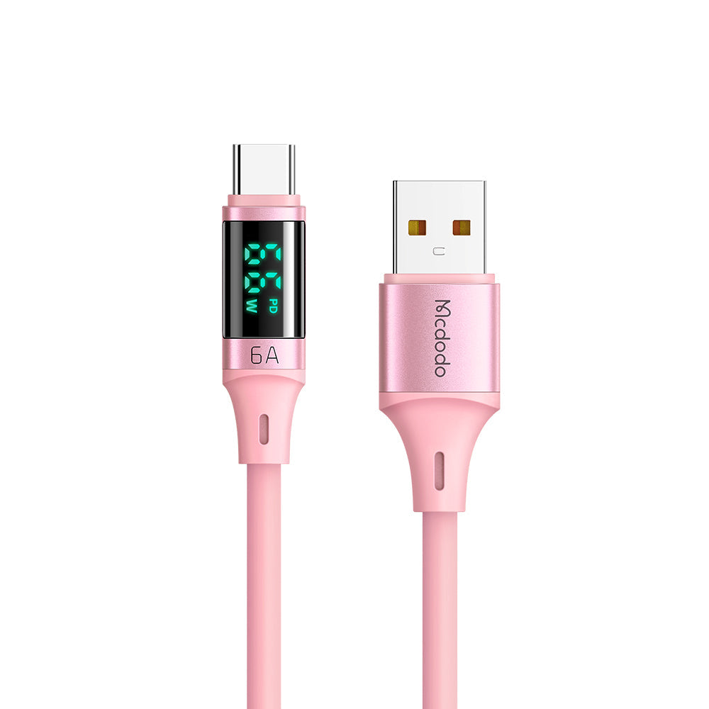 Cable mcdodo adaptador usb a lightning 1.2m pd digital hd rosado