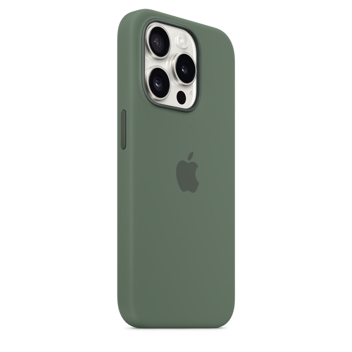 Estuche apple magsafe iphone 15 pro max silicone color verde musgo